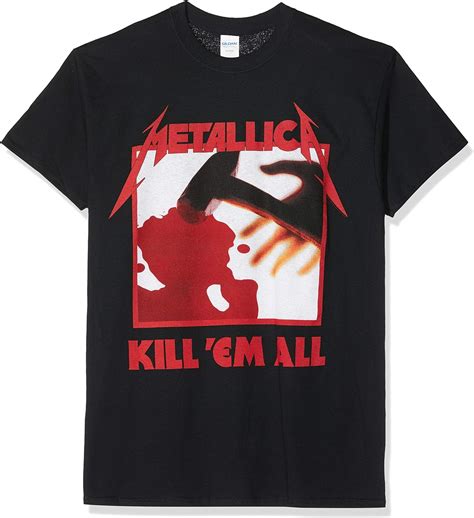 Metallica Erkek Kill Em All Tracks Arka Baskı Tişört Amazon tr