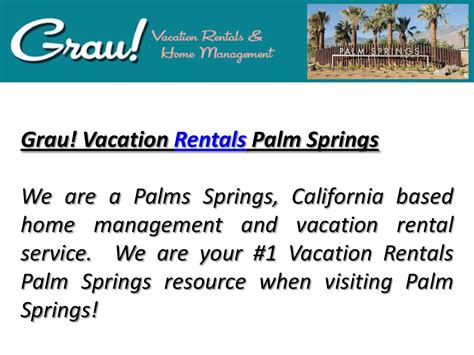 Vacation Rentals Palm Springs by Vacation Rentals Palm Springs - Issuu