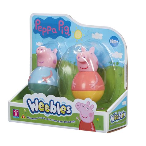 Compre Peppa Pig Pack 2 Weebles De 8cm Peppa E George Aqui Na