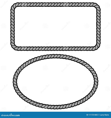 Rope Border Illustration stock vector. Illustration of line - 111721405