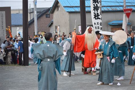 古平町神社例祭 北海道天狗の火渡り 車内から見た風景