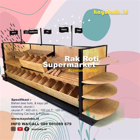 Rak Roti Supermarket Rak Buah Roti Sayur Kayulaku