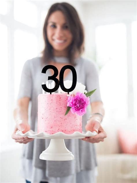 Acrylic Black Number 30 Birthday Cake Topper | Online Party Supplies