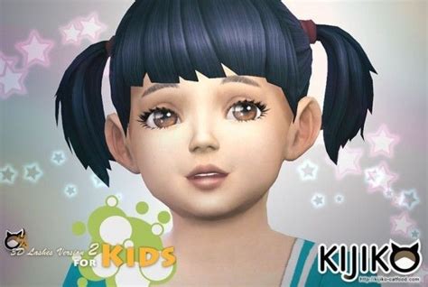 Kijiko 3d Lashes Version2 For Kids • Sims 4 Downloads Sims 4