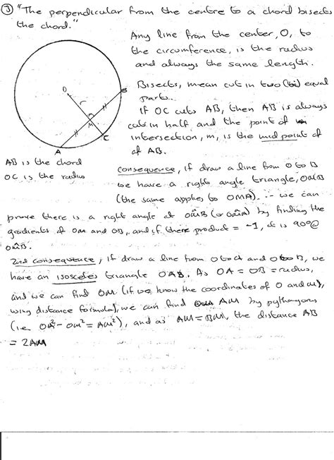 A Level Maths Notes: Coordinate Geometry - Circles