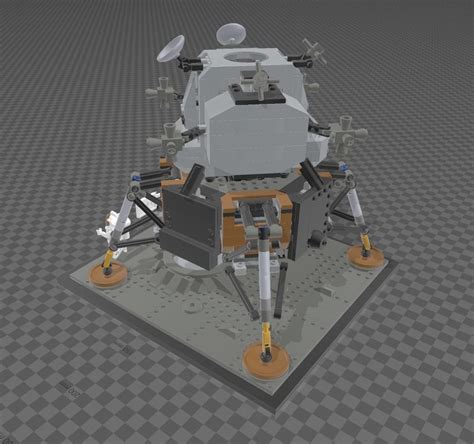 LEGO NASA APOLLO 11 LUNAR LANDER 10266 3D Model 3D Printable CGTrader