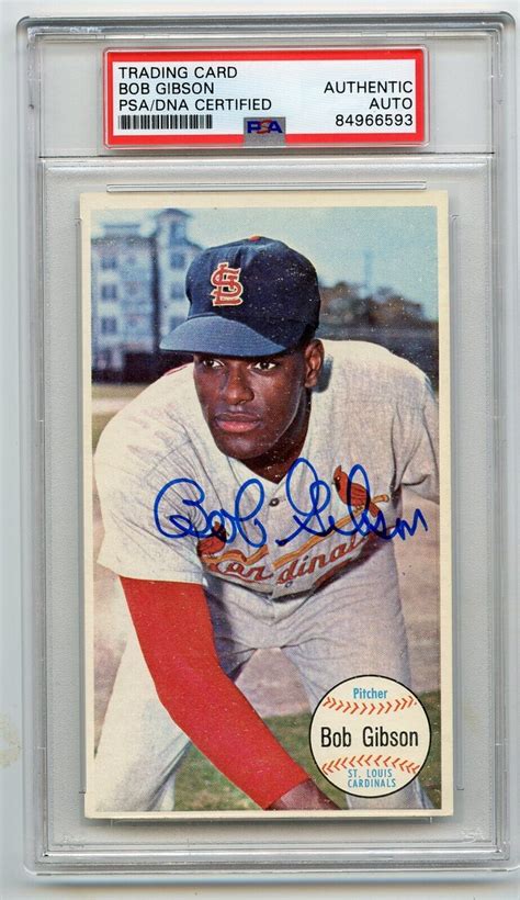 Bob Gibson Autographed Memorabilia Signed Photo Jersey Collectibles