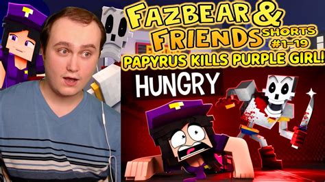 PAPYRUS KILLS PURPLE GIRL Fazbear And Friends SHORTS 1 19