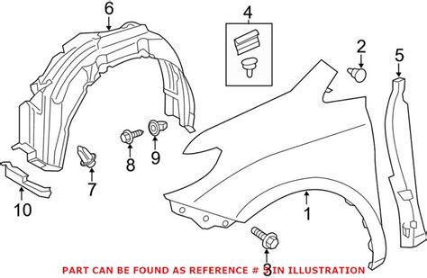 Fender Insulator Front Passenger Side Genuine Toyota 5388208020