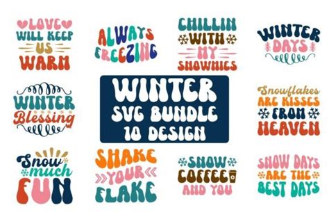 Winter Svg Bundle 10 Designs Graphic By Crafted Wonders · Creative