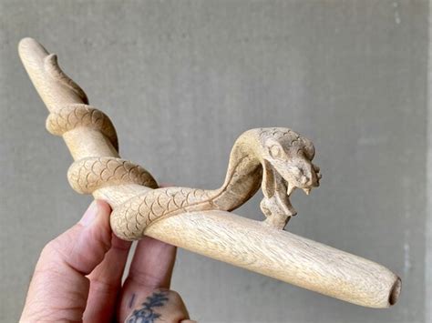 Tepi Pipe Solid Wood Cobra Snake Tepi Single Block Hand Etsy