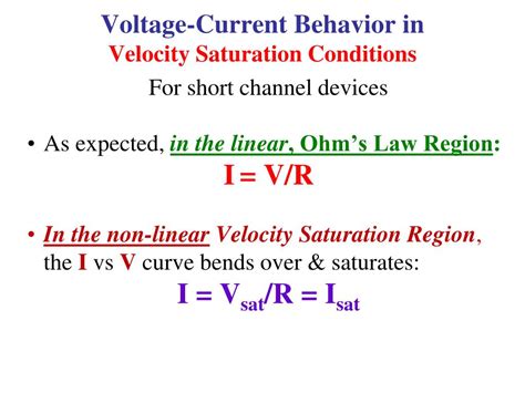 PPT Velocity Saturation Effects PowerPoint Presentation Free