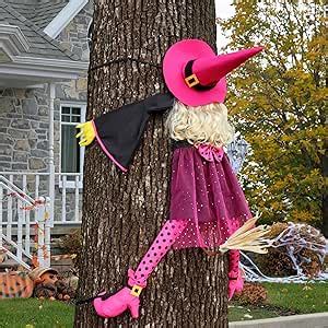 Amazon Halloween Decoration Outdoor Crashing Witch Into Tree 53