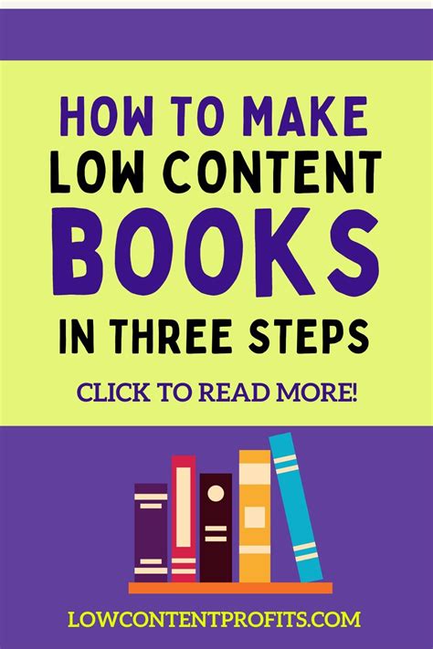 How To Make Low Content Books In Three Steps In 2021 Books Content