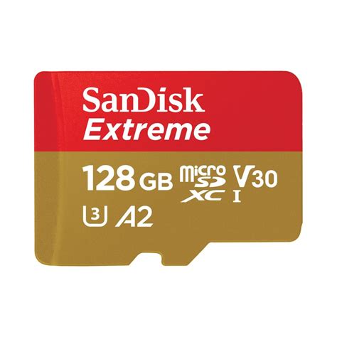 Sandisk 128GB Extreme microSDXC UHS-I Memory Card - Wroom