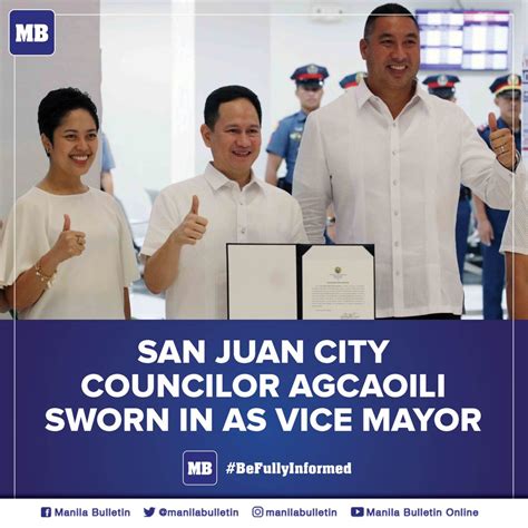 Manila Bulletin News On Twitter San Juan City Councilor Angelo Agcaoili Was Sworn In As The