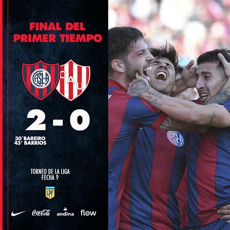 San Lorenzo On Twitter ⏱ Final Del Primer Tiempo ⚽ Con Goles De Bareiro Y Barrios