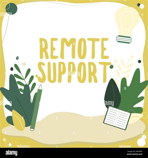 Writing Displaying Text Remote Support Word Written On Help Endusers