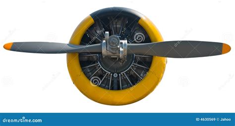 Radial Engine And Prop Isolated Stock Image Image Of Propeller