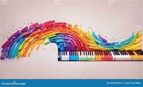 The Rainbow Piano stock illustration. Illustration of font - 296370385