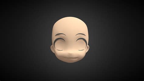 CHIBI HEAD BASE MESH - 3D model by Adrianbg94 [63ea067] - Sketchfab