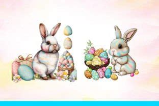 Easter Bunny Sublimation Clipart Bundle Graphic By Shefaliakter