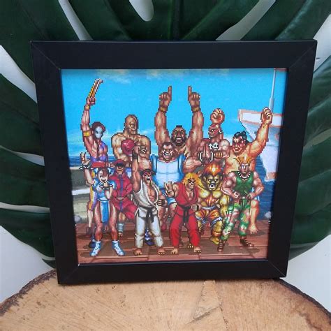 Quadro Decorativo Moldura E Vidro Street Fighter 2 Ryu Ken Akuma