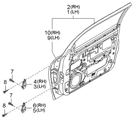 C Genuine Kia Panel Assembly Front Door