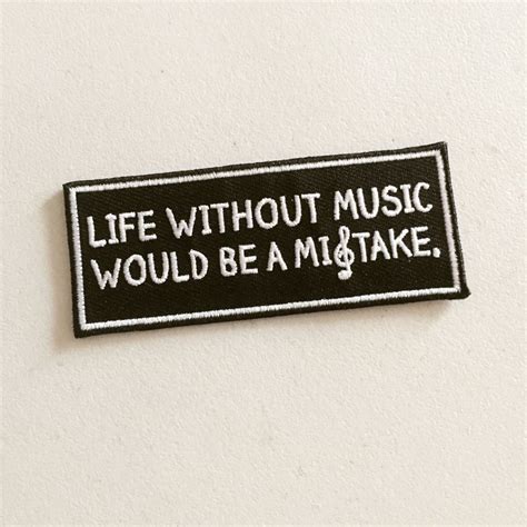 Music Quote Iron On Patch Music Lover Badge Music Love Patch Diy