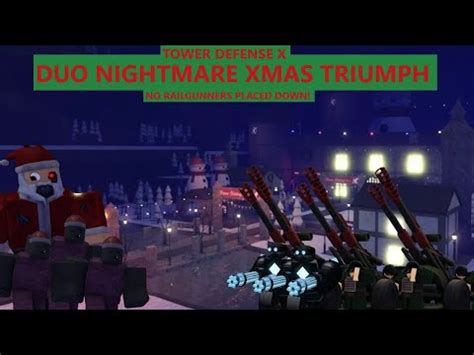 Nightmare Xmas Event Duo Triumph Tower Defense X Youtube