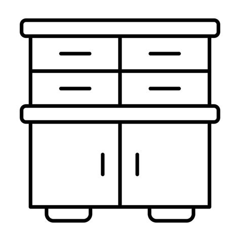 Cabinet Line Icon 4590700 Vector Art at Vecteezy