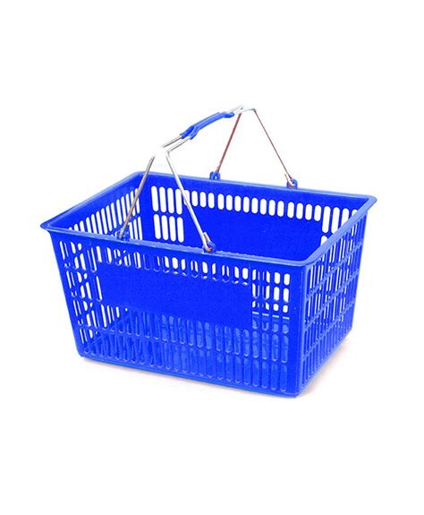 Blue Jumbo Plastic Shopping Basket Store Displays