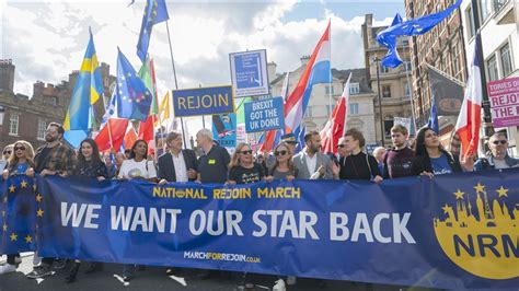 Thousands In London Protest Brexit Call For Rejoining Eu