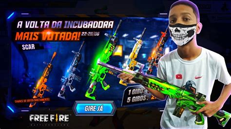 Free Fire Ao Vivo🔴 Nova Incubadora Scar L💥 Youtube