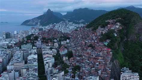 Cantagalo and Pavao-Pavaozinho Favelas. Rio de Janeiro, Brazil. Aerial View. Orbiting 33641303 ...