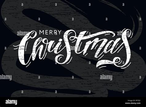 Christmas Lettering Calligraphy Brush Text Holiday Vector Illustration