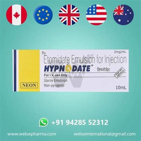 Etomidate Hypnodate Injection 10ml Strength 20 Mg 10 Ml At Rs 250 Vial In Surat