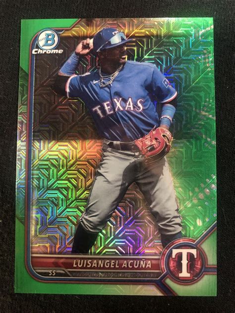 2022 Bowman Chrome Luisangel Acuna Green Mojo Refractor 62 99 EBay