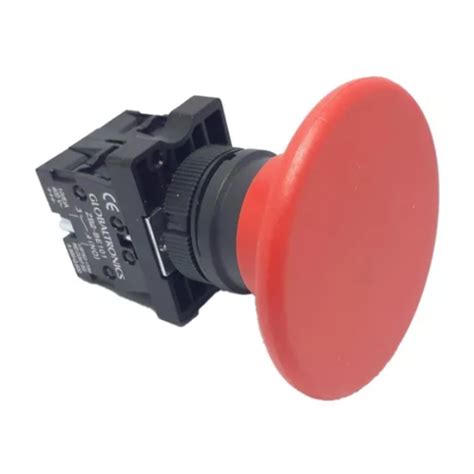 Boton De Emergencia 40mm Con Retencion 1NO 1NC Jechman