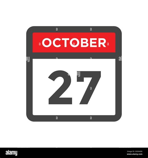 October 27 calendar icon - day of month Stock Vector Image & Art - Alamy