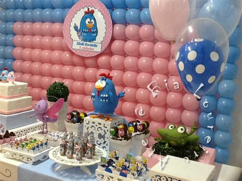 Decoração Galinha Pintadinha Azul Simples - Decoração Da Galinha Pintadinha Rosa E Azul Simples - Últimas Decoração