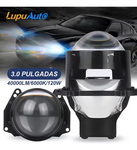 Par Faros 3inch Proyectores Hiper Led Lupa Alta Y Baja 120w Cuotas