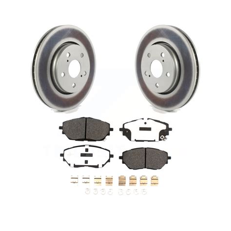 Front Coated Disc Brake Rotors And Semi Metallic Pads Kit For Toyota C