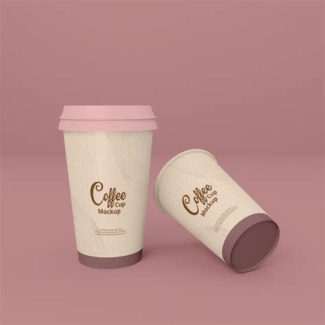 Premium Psd Coffee Cup Realistic 3d Mockup Design