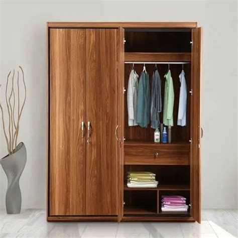 3 Doors Plywood Wooden Wardrobe With Locker At Rs 1050 Square Feet In