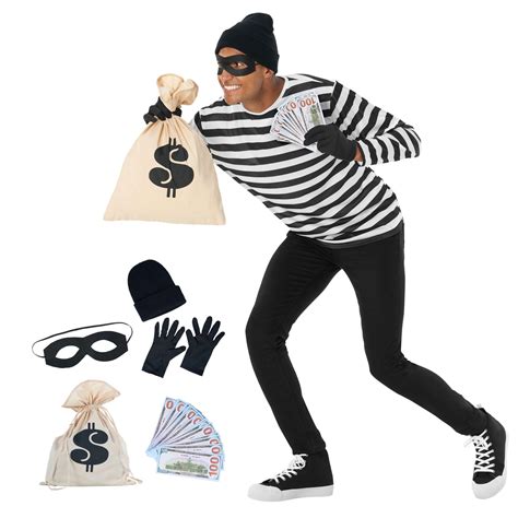 Buy Morph Costumes Bank Robber Costume Men Cops And Robbers Fancy Dress