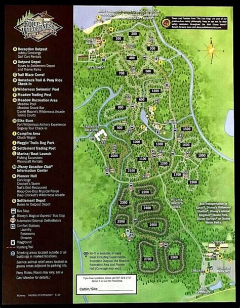 New 2021 Walt Disney World Fort Wilderness Resort Map 4 Theme Park 312