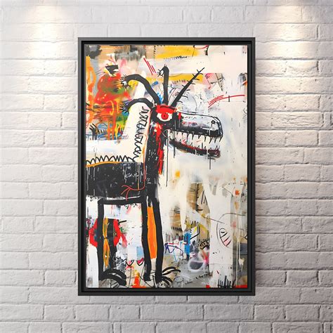 Wall Art Basquiat Print Canvas Basquiat Modern Art Extra Large Canvas ...