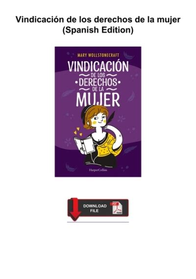 PDF DOWNLOAD Vindicación de los derechos de la mujer Spanish Edition