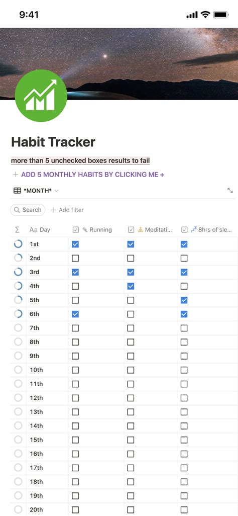 Notion Template Gallery Habit Tracker Monthly